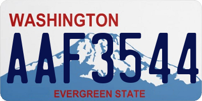 WA license plate AAF3544