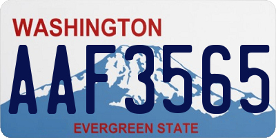WA license plate AAF3565