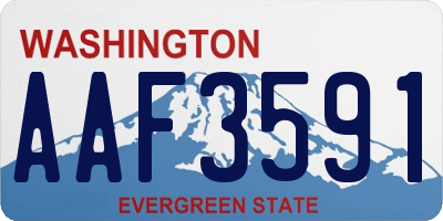 WA license plate AAF3591