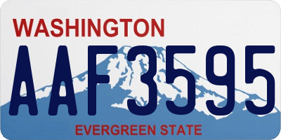WA license plate AAF3595