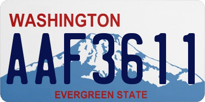 WA license plate AAF3611