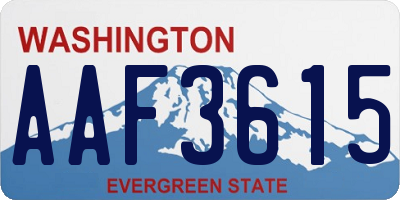 WA license plate AAF3615