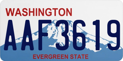 WA license plate AAF3619