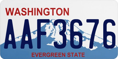 WA license plate AAF3676