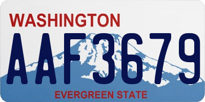 WA license plate AAF3679