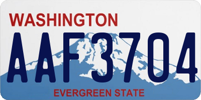 WA license plate AAF3704