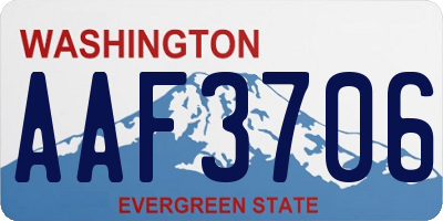 WA license plate AAF3706