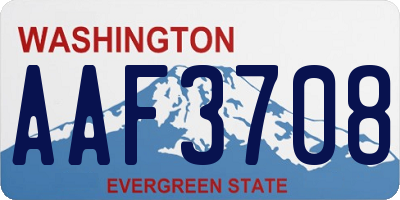 WA license plate AAF3708