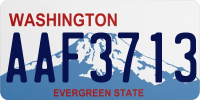 WA license plate AAF3713