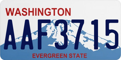 WA license plate AAF3715