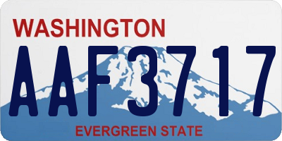 WA license plate AAF3717