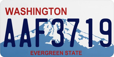 WA license plate AAF3719