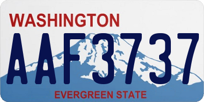 WA license plate AAF3737