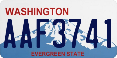 WA license plate AAF3741