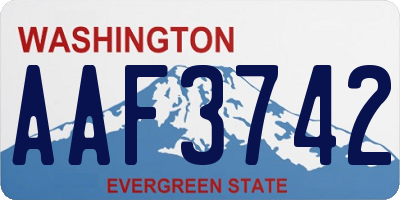 WA license plate AAF3742