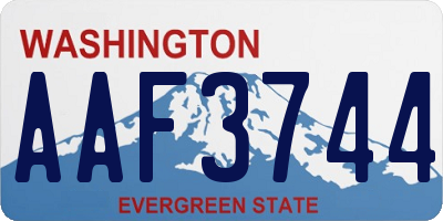 WA license plate AAF3744