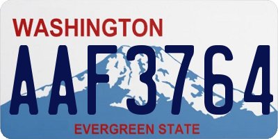 WA license plate AAF3764