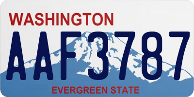 WA license plate AAF3787
