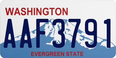 WA license plate AAF3791