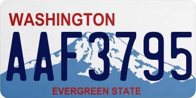 WA license plate AAF3795