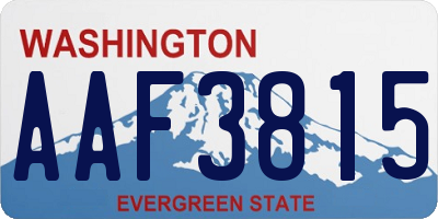 WA license plate AAF3815