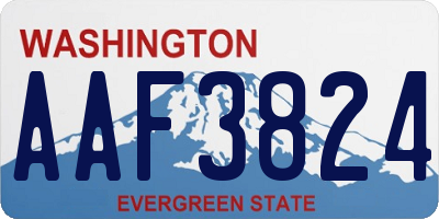 WA license plate AAF3824