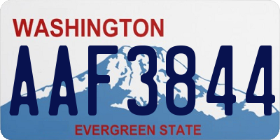 WA license plate AAF3844