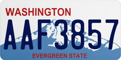 WA license plate AAF3857