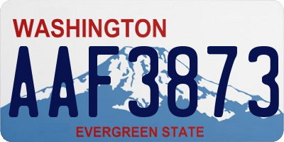 WA license plate AAF3873