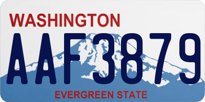 WA license plate AAF3879