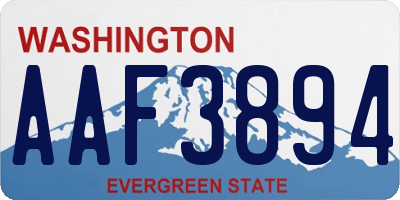 WA license plate AAF3894