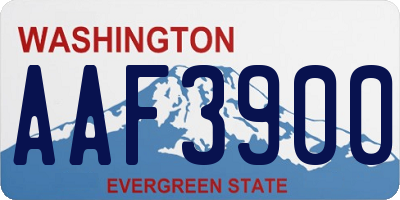 WA license plate AAF3900