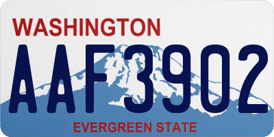 WA license plate AAF3902