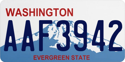 WA license plate AAF3942