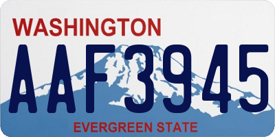 WA license plate AAF3945