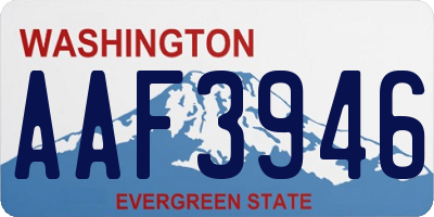 WA license plate AAF3946