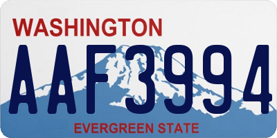 WA license plate AAF3994