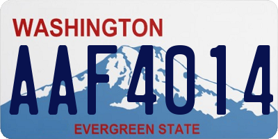 WA license plate AAF4014