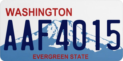 WA license plate AAF4015