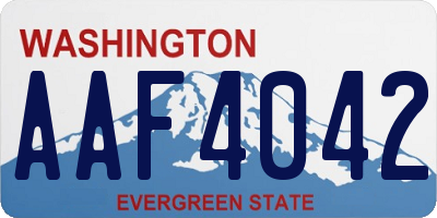 WA license plate AAF4042