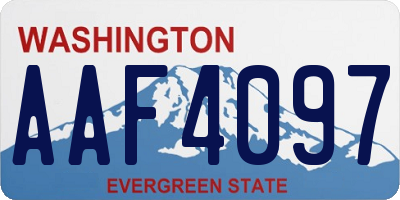 WA license plate AAF4097