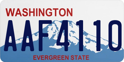 WA license plate AAF4110
