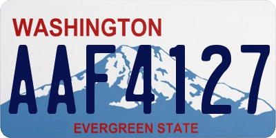 WA license plate AAF4127