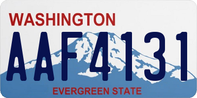 WA license plate AAF4131