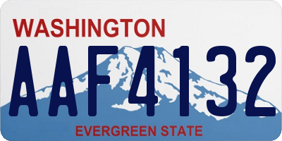 WA license plate AAF4132