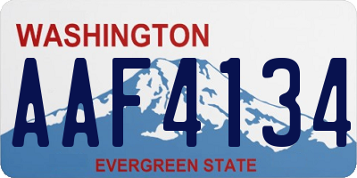 WA license plate AAF4134
