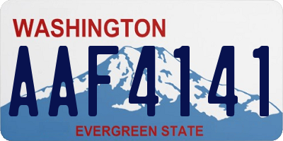 WA license plate AAF4141