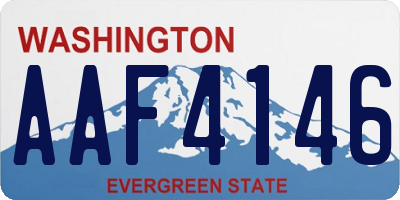 WA license plate AAF4146