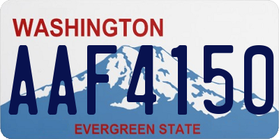 WA license plate AAF4150