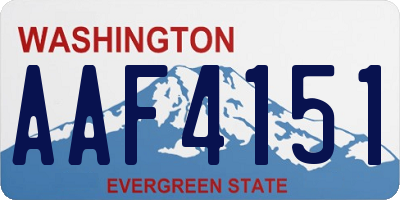 WA license plate AAF4151